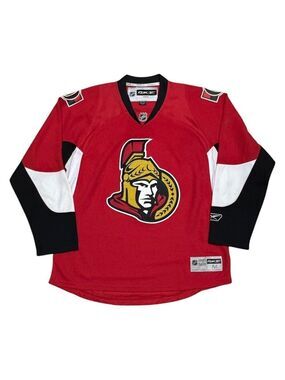 OTTAWA SENATORS Reebok NHL Red Embroidered Hockey Jersey Mens Medium